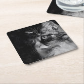 Onderzetters met siberische kat (Schuin)