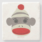 Onderzetters met Socket Monkey Face Stone (Voorkant)