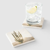 Onderzetters met woestijnthema met Cactus Photo (Zijkant)