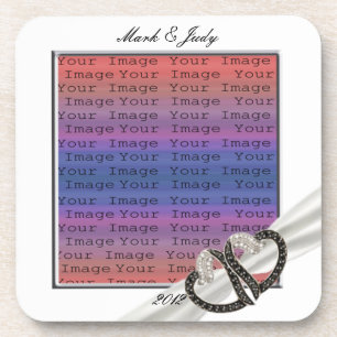 Onderzetters met zwarte & witte diamanten