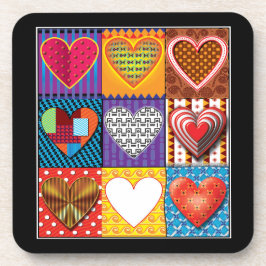 Onderzetters. Moderne hartpatroon plastische onder Bier Onderzetter