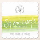 Onderzetters op basis van sip- en voorbeeldwijn (Voorkant)