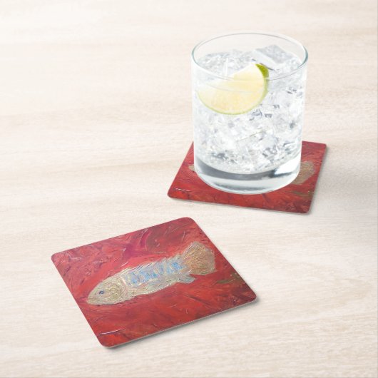 Onderzetters op maat, "Fossiele vis" (Insitu)