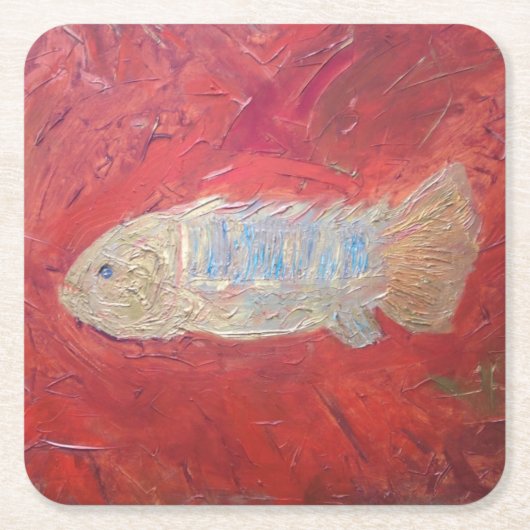 Onderzetters op maat, "Fossiele vis" (Voorkant)