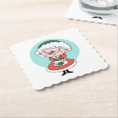 Onderzetters op papier van mevrouw Claus (Gebogen)