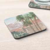 Onderzetters "Palm Springs Waterverf Sketch" (Linkerzijde)