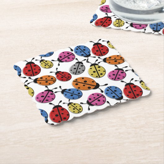 Onderzetters - Paperboard - Glitter Bugs (Gebogen)