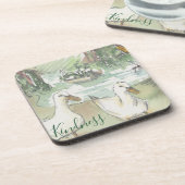 Onderzetters "Paris, Ducks Waterverf" (Linkerzijde)