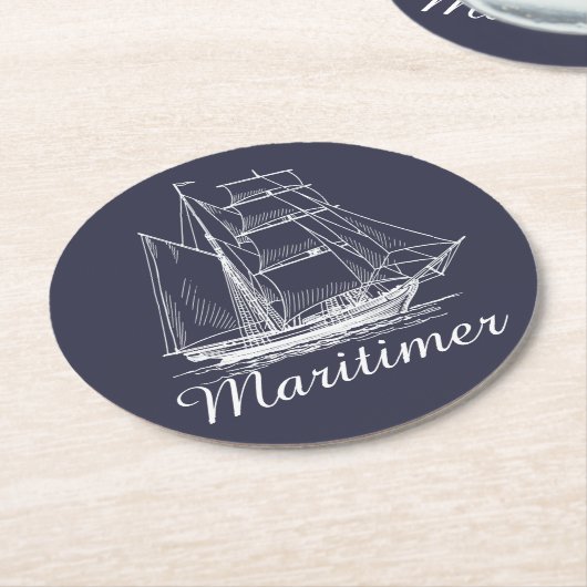 Onderzetters pulp board Maritimer Nova Scotia drin (Gebogen)