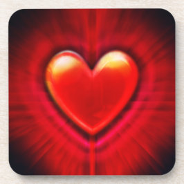 Onderzetters. Rood zwart hart ontwerp plastic onde Drankjes Onderzetter