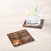 Onderzetters Rustiek Hout Pompoen Fall Wedding Par (Insitu)