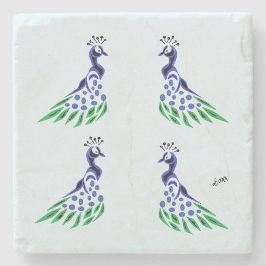 Onderzetters: Schoonheid van de percelen Stenen Onderzetter (Voorkant)