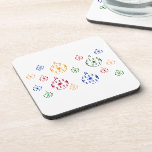 Onderzetters set - kerstboomversieringen (Linkerzijde)