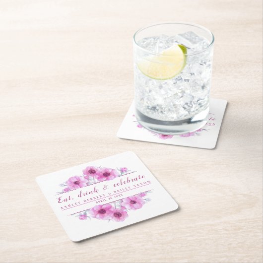 Onderzetters ter viering van de roze bloem van Ane (Insitu)