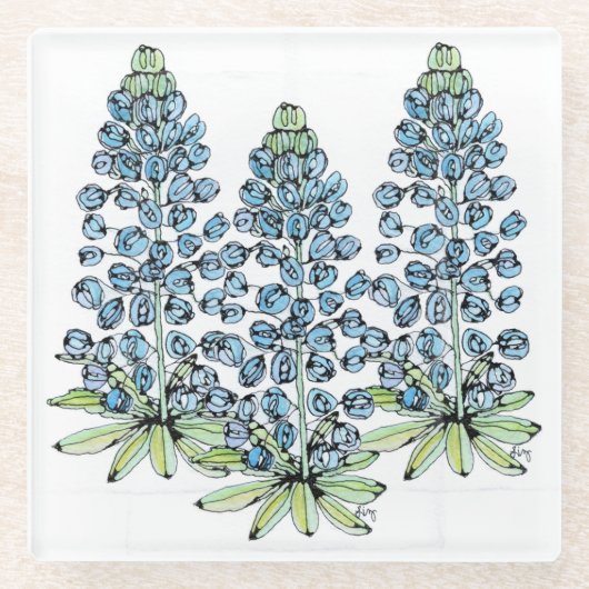 Onderzetters - Texas Blue Bonnet Lupine (Voorkant)