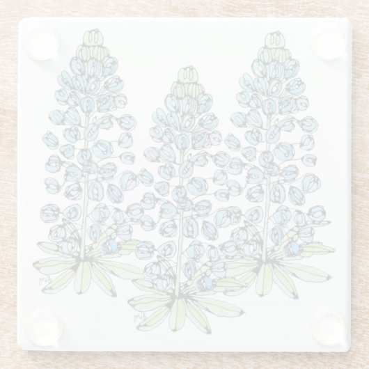 Onderzetters - Texas Blue Bonnet Lupine (Achterkant)