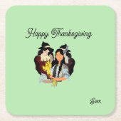 Onderzetters: Thanksgiving Zegen Kartonnen Onderzetters (Voorkant)