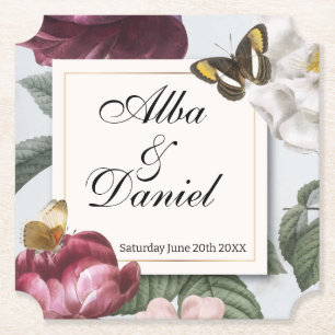 Onderzetters Trouwbloei Bloemenvlinder