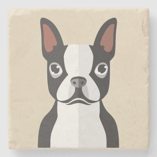 Onderzetters van Boston Terrier (Voorkant)