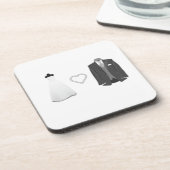 Onderzetters van Bride & Groom Wedding Dress Tuxed (Linkerzijde)