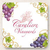 Onderzetters van Cavaliere Vineyards (set van 6) (Voorkant)