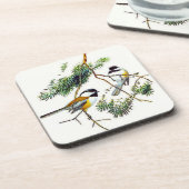 Onderzetters van Chickadee Cork (Linkerzijde)