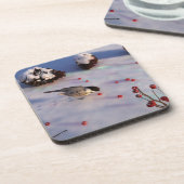 Onderzetters van Chickadee Winter Cork (Linkerzijde)