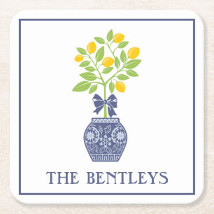 Onderzetters van Chinoiserie Lemon Tree Paper