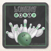 Onderzetters van Cool Green Bowling Party (Voorkant)