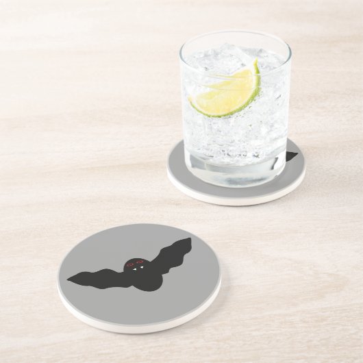 Onderzetters van Creepy Halloween Vampire Bat (Zijkant)