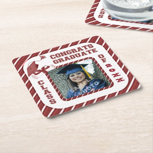 Onderzetters van de Burgundy Afstuderen Afstuderen (Schuin)