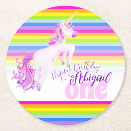 Onderzetters van de eerste verjaardag van de Unico