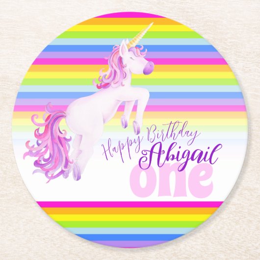 Onderzetters van de eerste verjaardag van de Unico (Voorkant)