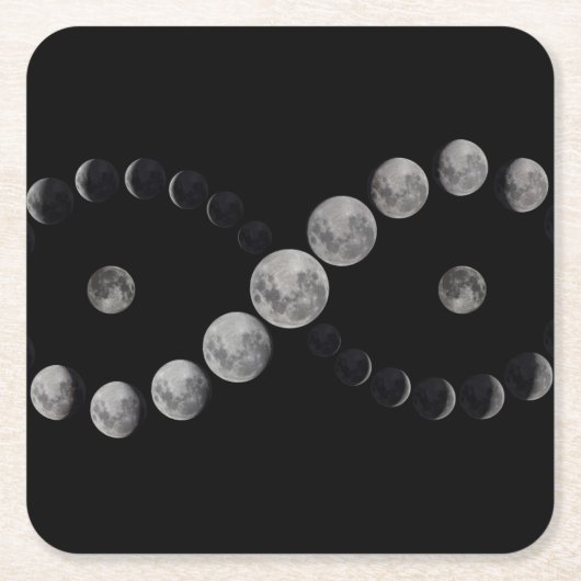 Onderzetters van de maanfase-oneindigheid (Voorkant)