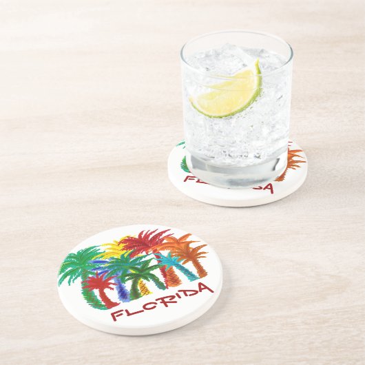 Onderzetters van de palmboom van Florida (Zijkant)