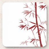 Onderzetters van de rode bamboe Cork (Voorkant)