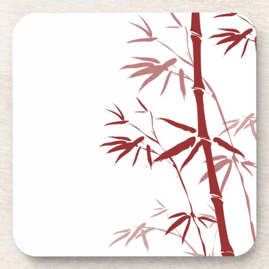 Onderzetters van de rode bamboe Cork (Voorkant)