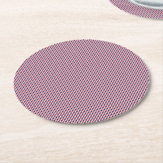 Onderzetters VAN DE Rood-, Wit-, Blauw-Gingham-PAP (Gebogen)