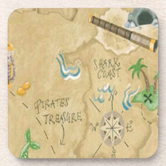 Onderzetters van de schatkistkaart (Voorkant)