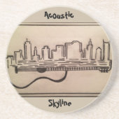 Onderzetters van de zwarte en witte "akoestische s (Voorkant)