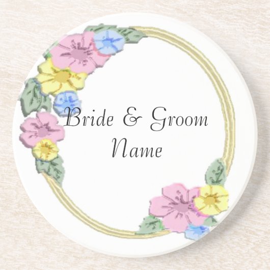 Onderzetters van Floral Wedding Party (Voorkant)