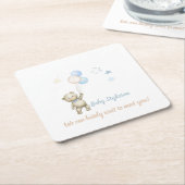 Onderzetters van gepersonaliseerd Baby shower Tedd (Schuin)