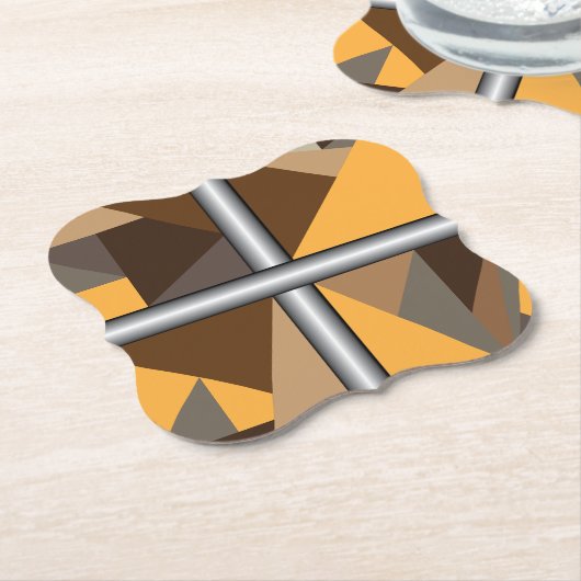 Onderzetters van gestreept papier (Gekanteld)