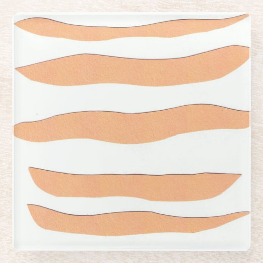 Onderzetters van glas met tijgerstrepen (Voorkant)