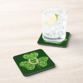 Onderzetters van glitter-shamrock en Hoefijzer (Rechterzijde)