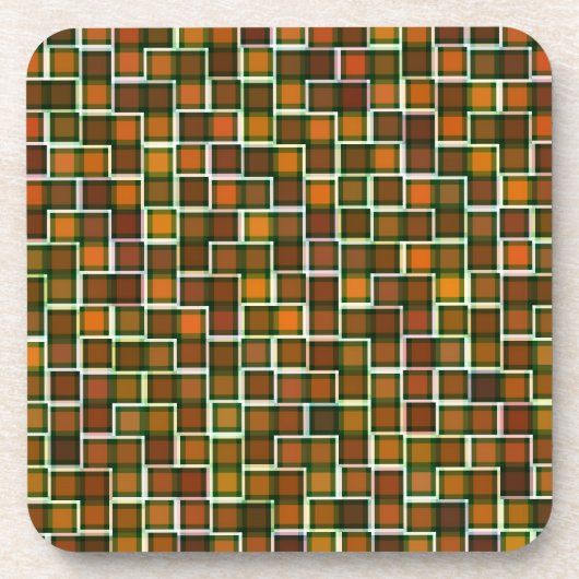 Onderzetters van het abstracte Earth Toned Square  (Voorkant)