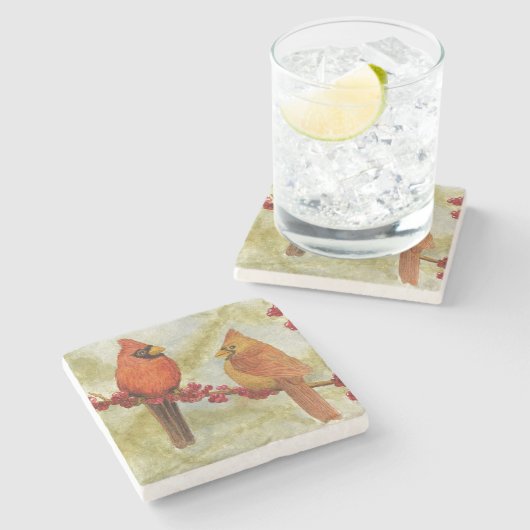 Onderzetters van kardinaal haar (Zijkant)