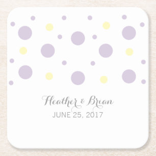 Onderzetters van Paars geel Confetti