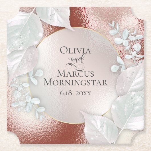 Onderzetters van partijen | Terracotta Rust Shimme (Voorkant)