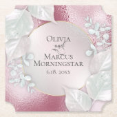 Onderzetters van partijen | Wispy Burgundy Shimmer (Voorkant)